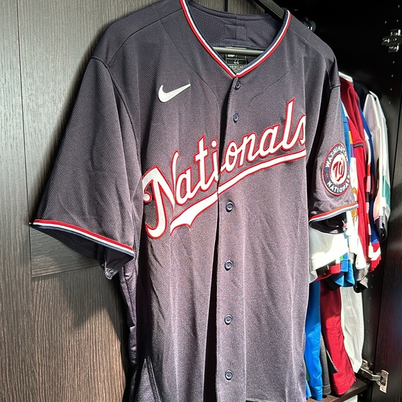 Washington Nationals Nike Alternate Authentic Team Jersey - Navy - Picture 3 of 6